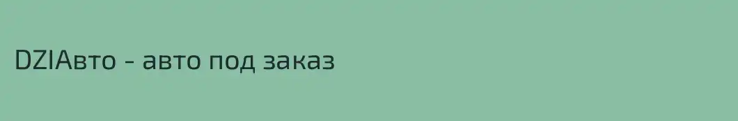 DZIАвто - авто под заказ